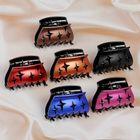 Краб для волос "Звезда" 9 см, микс (комплект 12 шт) - фото 21819171