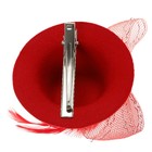 Карнавальный зажим шляпка «Розочка», с перьями, цвета МИКС - Фото 2