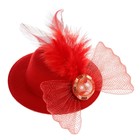 Карнавальный зажим шляпка «Стильная таинственность», цвета МИКС - Фото 1