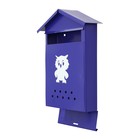 Ящик почтовый без замка (с петлёй), вертикальный, «Домик», синий - Фото 4