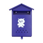 Ящик почтовый без замка (с петлёй), вертикальный, «Домик», синий - Фото 6