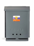 Ящик почтовый без замка (с петлёй), вертикальный, «Почта», серый - Фото 5