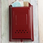 Ящик почтовый «Классика», вертикальный, без замка (с петлёй), бордовый - Фото 1