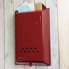 Ящик почтовый «Классика», вертикальный, без замка (с петлёй), бордовый - Фото 2