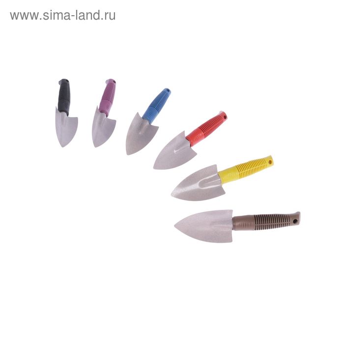 Совок посадочный, длина 26.5 см, ширина 7 см, пластиковая ручка, цвет МИКС - Фото 1