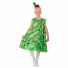 Карнавальный костюм «Ёлочка атласная», платье, ободок, р. 30, рост 116 см - фото 319976295