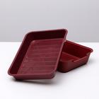 Туалет с сеткой "Белла" для кошек, 37 х 27 х 8 см, красный - Фото 4