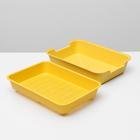 Туалет с сеткой "Белла" для кошек, 37 х 27 х 8 см, жёлтый - Фото 5