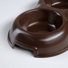 Миска двойная 0,2, шоколадный - Фото 3