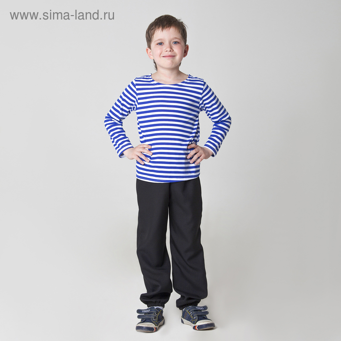 Тельняшка-фуфайка военного, детская, р. 34, рост 128 см - Фото 1