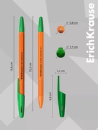 Ручка шариковая ErichKrause. R=301 Orange Stick, зелёный стержень, узел 0.7 мм - Фото 7