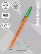 Ручка шариковая ErichKrause. R=301 Orange Stick, зелёный стержень, узел 0.7 мм - Фото 3