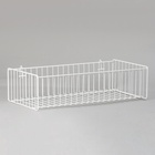 Корзина на сетку, большая, 61×30.5×16 см, цвет белый - Фото 3