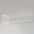 Корзина на сетку, большая, 61×30.5×16 см, цвет белый - Фото 3