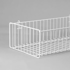 Корзина на сетку, большая, 61×30.5×16 см, цвет белый - Фото 2