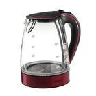 Чайник электрический Centek CT-1009 BLR, стекло, 1.7 л, 2200 Вт, подсветка, красно-черный - Фото 2