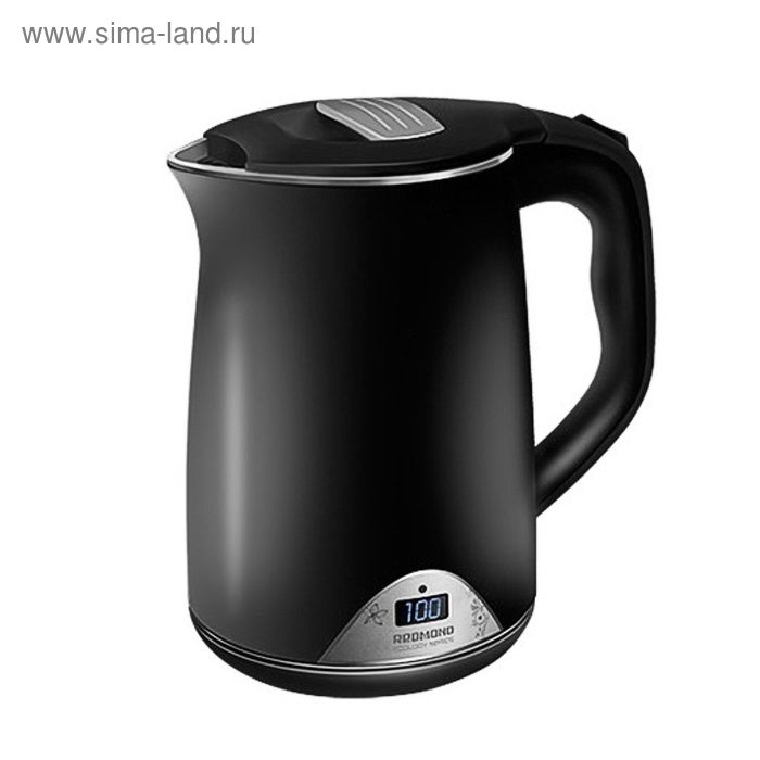 Чайник электрический Redmond RK-M125, металл, 1.5 л, 1500 Вт, черный - Фото 1
