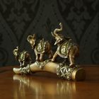 Сувенир полистоун "3 слона с буддой на попоне" 17х31х4,3 см - Фото 4