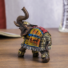 Сувенир полистоун "Слон с наскальными рисунками" 12х12х4,5 см - Фото 4