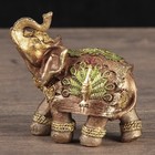 Сувенир полистоун "Слон с павлином на попоне" 8х9х4,5 см - Фото 1