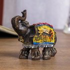 Сувенир полистоун "Слон с наскальными рисунками" 7х3х7 см - Фото 1