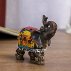 Сувенир полистоун "Слон с наскальными рисунками" 7х3х7 см - Фото 2