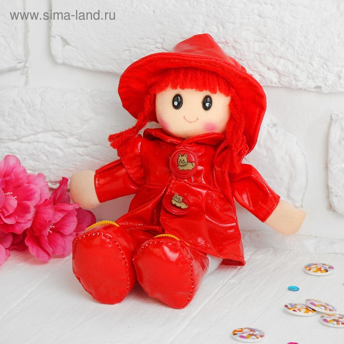 Мягкая игрушка «Кукла с кудрявыми волосами», в платьишке и шляпке, цвета МИКС - Фото 1