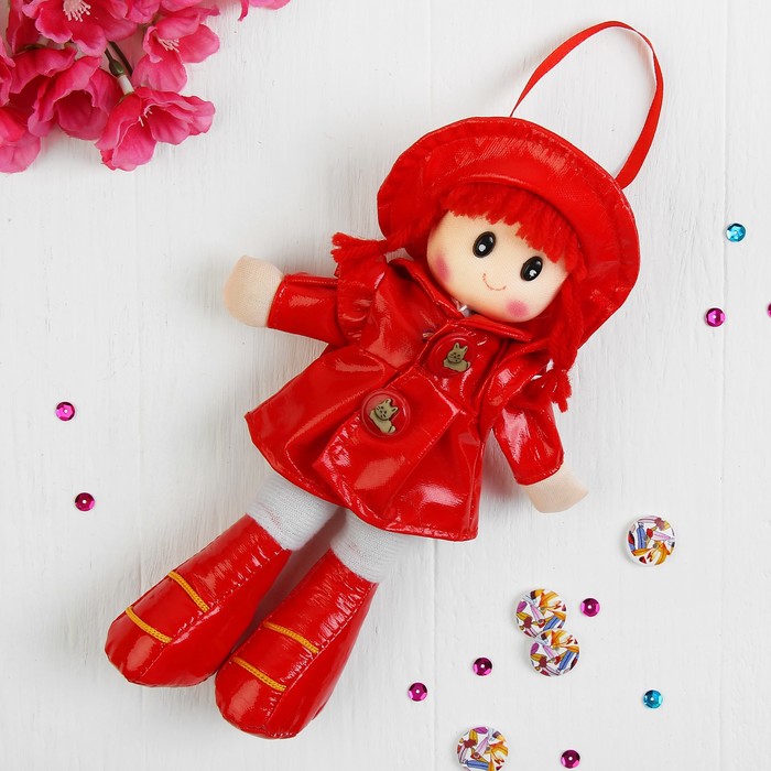 Мягкая игрушка «Кукла с кудрявыми волосами», в платьишке и шляпке, цвета МИКС - фото 1908216995