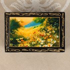 Шкатулка «Полевые цветы», 6х9 см, лаковая миниатюра - Фото 2