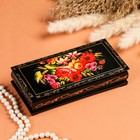 Шкатулка - купюрница «Полевые цветы», 8,5×17см, лаковая миниатюра - фото 9759367
