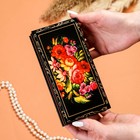Шкатулка - купюрница «Полевые цветы», 8,5×17см, лаковая миниатюра - фото 9759369