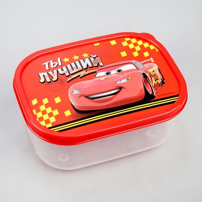 Ланч-бокс прямоугольный «Ты лучший», Машинки, 500 мл