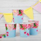 Набор бумажных стаканов "Пионы", 250 мл, 6 шт. - Фото 2