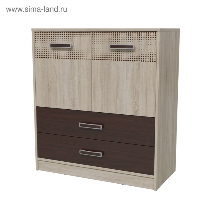 Комод с дверками и ящиками «Румба», цвет дуб сонома / венге - Фото 1