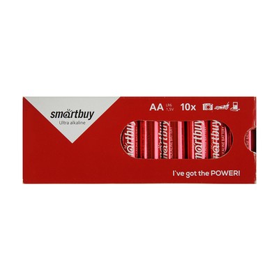 Батарейка алкалиновая Smartbuy Ultra, AA, LR6-10BOX, 1.5В, бокс, 10 шт.