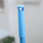 Швабра для мытья пола плоская, телескопическая ручка 68-120 см, насадка микрофибра 40×10 см, цвет голубой - Фото 4