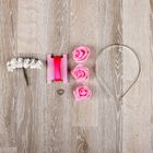 Набор для создания ободка "Розовые розы" из цветов и бусин - Фото 2
