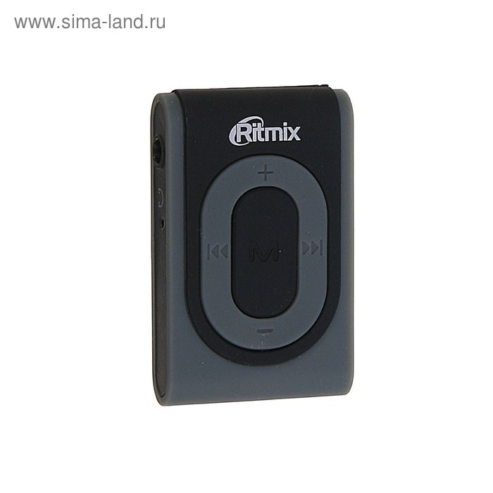 MP3 плеер RITMIX RF-2400 8Gb, клипса, световая индикация, черно-серый - Фото 1