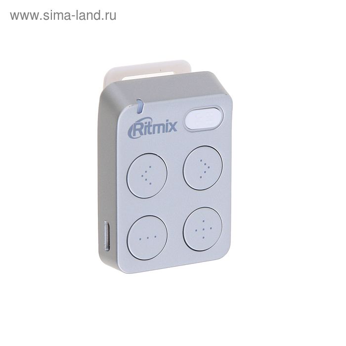 MP3 плеер RITMIX RF-2500 4Gb, кнопочное управление, клипса, card slot, цвет серебро - Фото 1