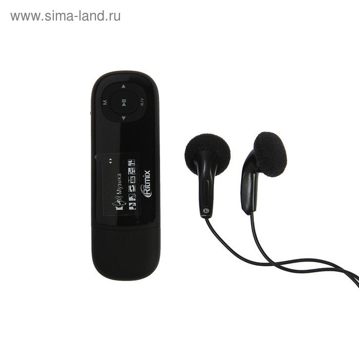 MP3 плеер RITMIX RF-3450 8Gb, ЖК- дисплей, TXT, FM, диктофон, TF card slot, черный - Фото 1