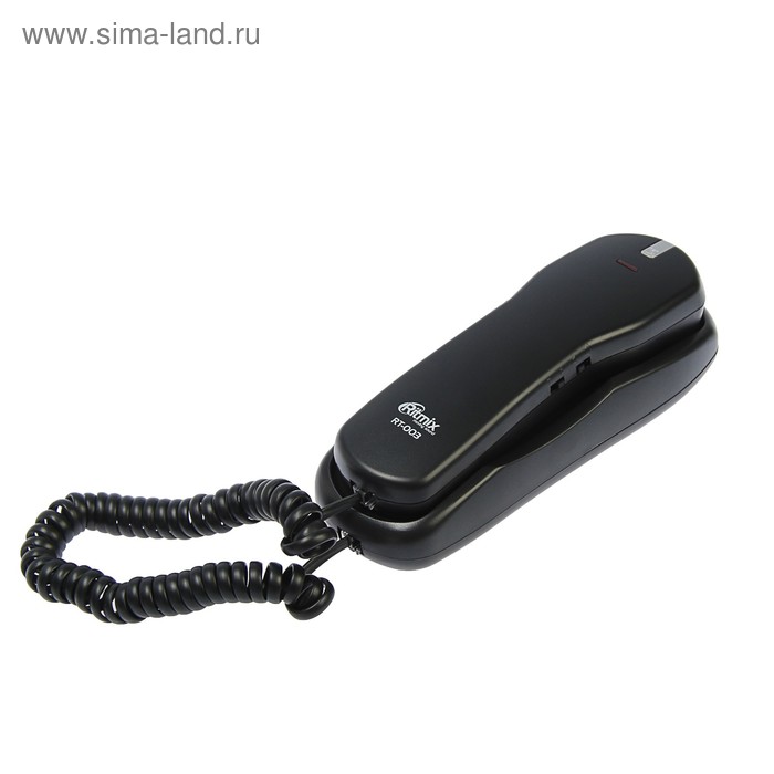 Проводной телефон RITMIX RT-003, настольно-настенный, набор на трубке, черный - Фото 1