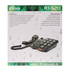 Проводной телефон Ritmix RT-520, световой индикатор, настольно-настенный, черный - фото 8325998