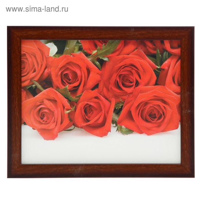 Картина "Бутоны роз" 22*27 см рамка микс - Фото 1