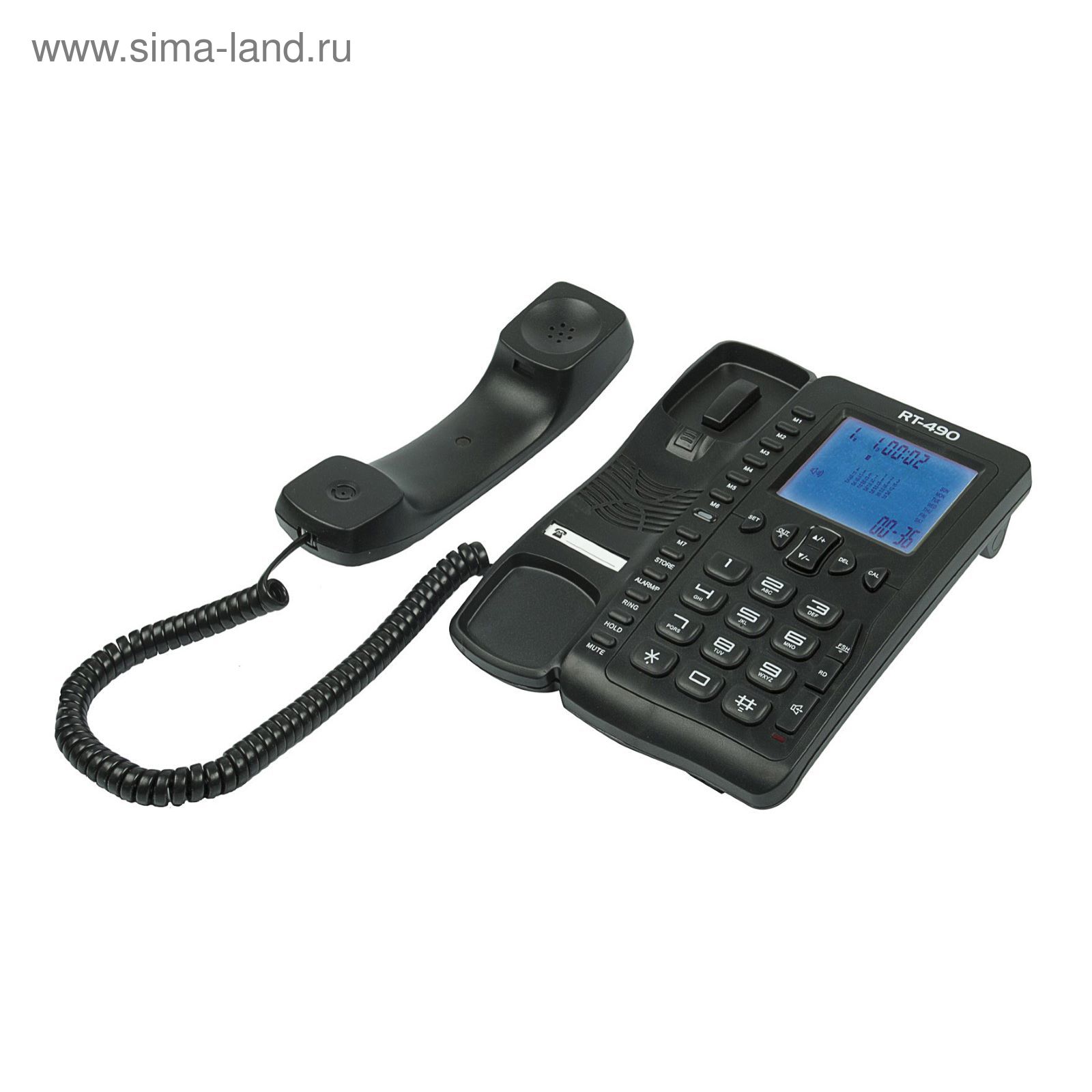 Телефон Ritmix RT-490, проводной, громкая связь, черный (2531650) - Купить  по цене от 1 275.00 руб. | Интернет магазин SIMA-LAND.RU