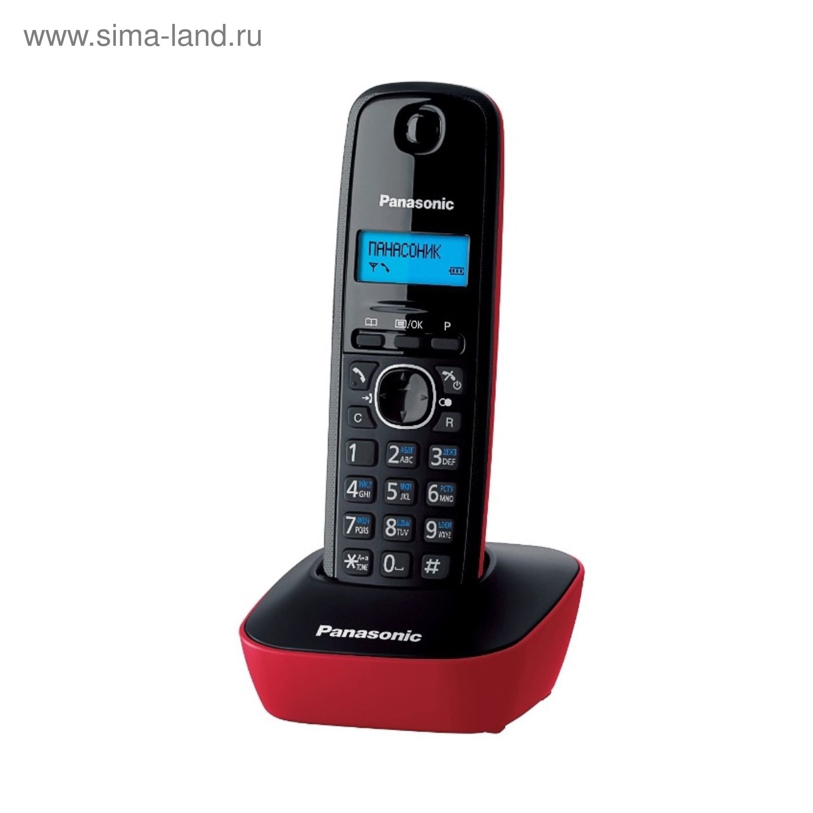 Телефон Panasonic KX-TG1611 RUR DECT, комплект из базы и трубки,  монохром.дисплей на трубке 253167 (2531670) - Купить по цене от 4 875.00  руб. | Интернет магазин SIMA-LAND.RU