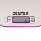 Весы кухонные Centek CT-2461, электронные, до 5 кг, серебристо-фиолетовые - фото 8326036