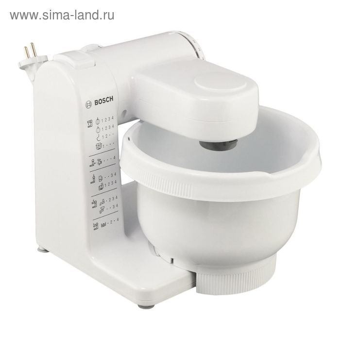 Кухонный комбайн Bosch MUM-4406, 500Вт, 3.9 л, 4 скор, 2 насадки+терка+диск, 12000 об/мин   253320 - Фото 1