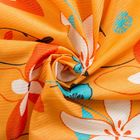 Набор штор "Экономь и Я" 145х250 см - 2 шт., Цветы на оранжевом, полиэфир - Фото 3