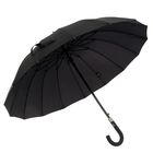 Зонт-трость, полуавтоматический, R=51см, цвет чёрный - Фото 2