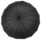 Зонт-трость, полуавтоматический, R=60см, цвет чёрный - Фото 1